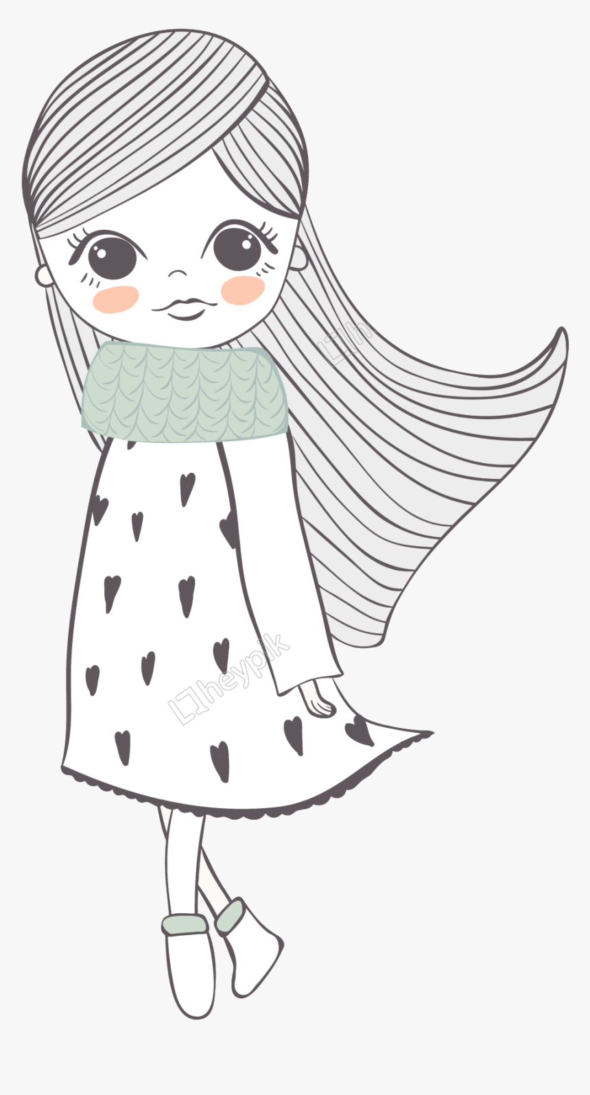 Chica De Humo Png - Illustration, Transparent Png