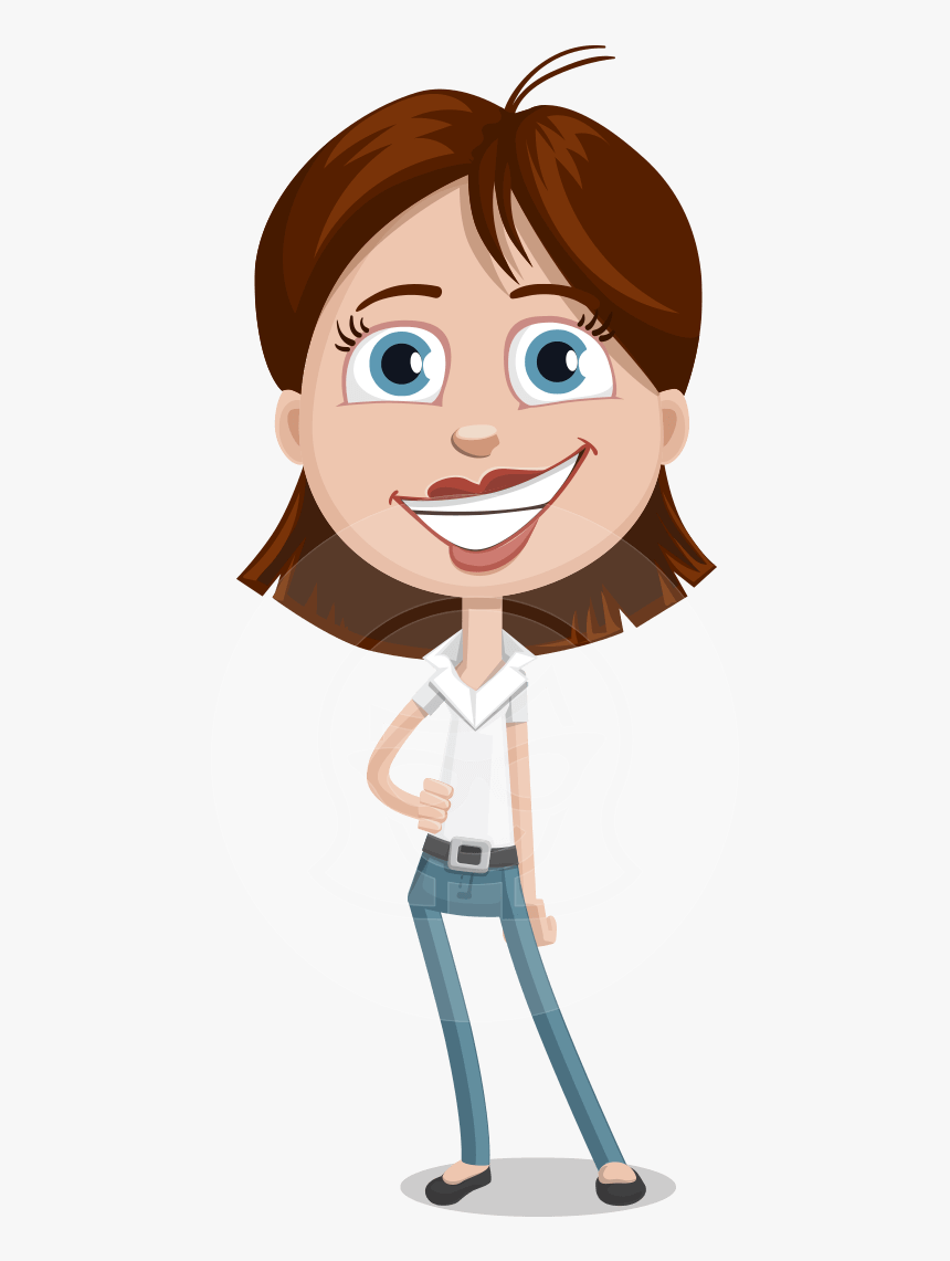 Daisy Anything But Lazy - Clipart Girl With A Ipad, HD Png Download