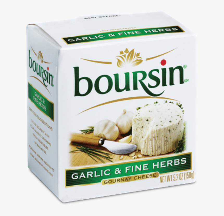 Boursin R Cheese Garlic Fine Herbs - Boursin Cheese, HD Png Download