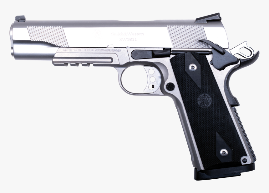 Smith & Wesson 1911 Government 45 Auto Stainless W/rail - 1911 40 S&w, HD Png Download