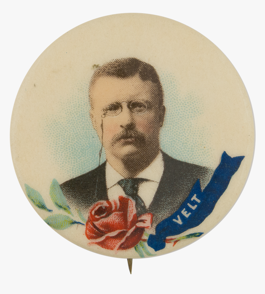 Theodore Roosevelt Political Button Museum - Teddy Roosevelt Picture In A Circle, HD Png Download