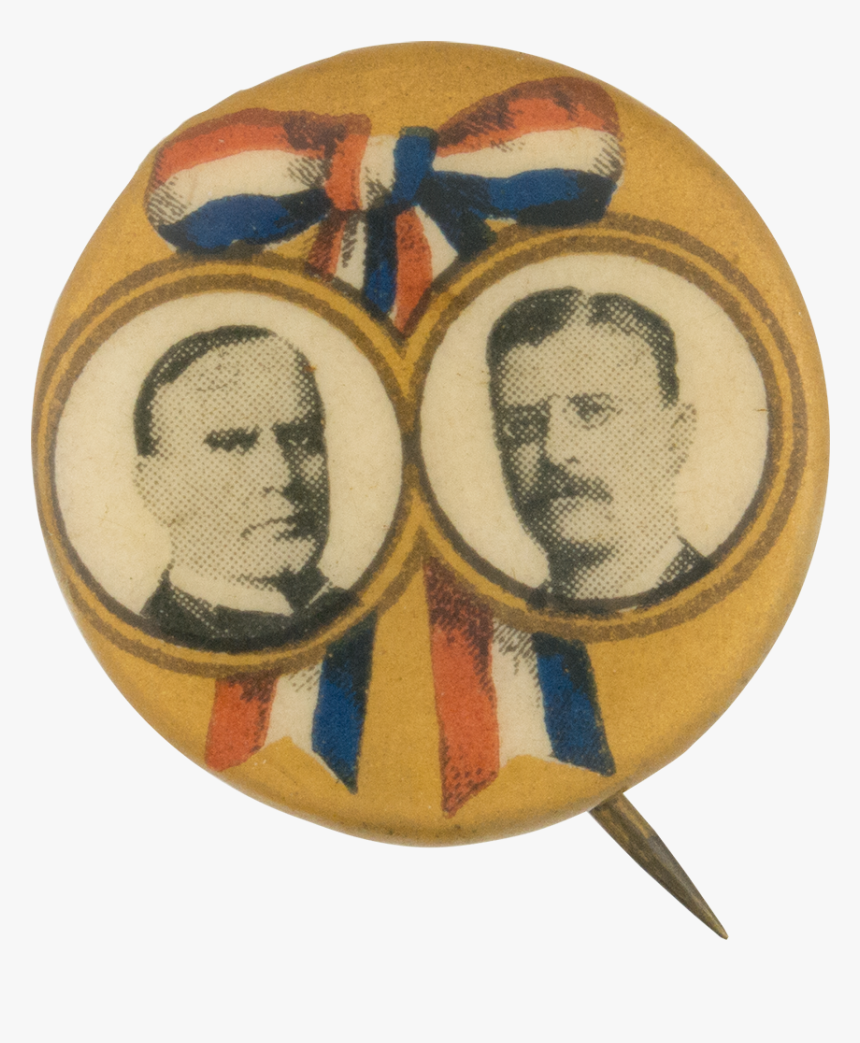 Mckinley Roosevelt Campaign Political Button Museum - Embroidery, HD Png Download