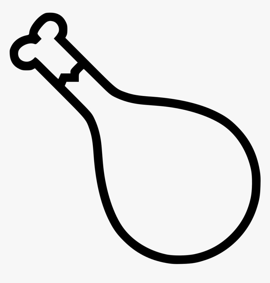 Chicken Breakfast Meal Dinner Fast - Line Art, HD Png Download