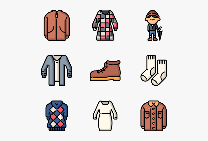 Breeze Clipart Bad Weather - Icon Autumn Cloth, HD Png Download