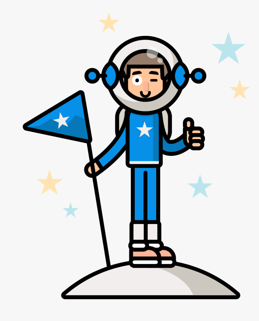 Guy Standing In Moon@2x, HD Png Download