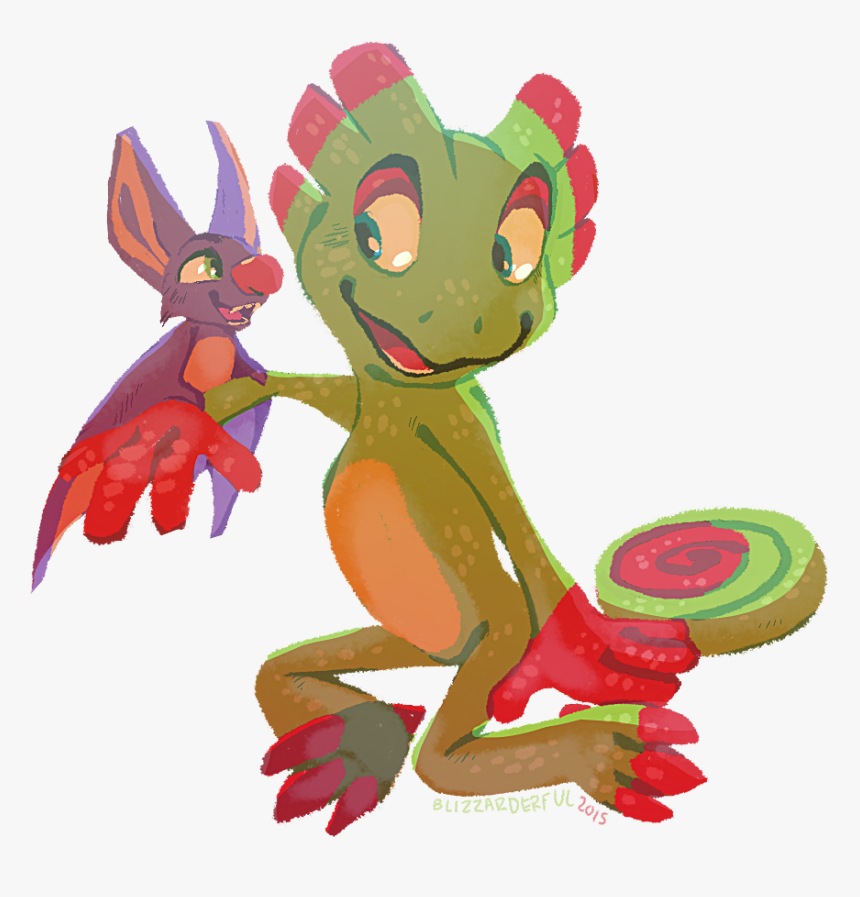 8lizza2deruc2 /s Yooka-laylee Vertebrate Cartoon Art - Yooka Laylee Art Cute, HD Png Download