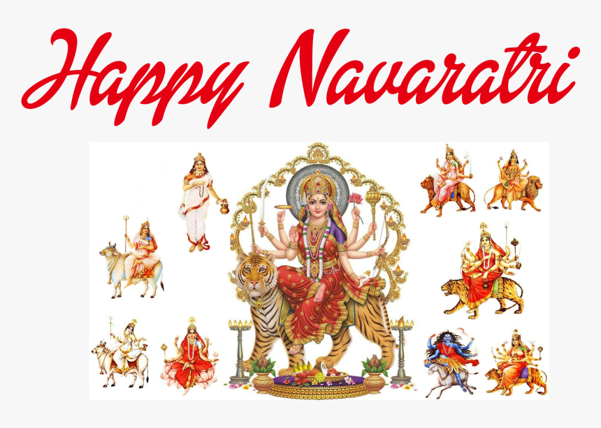 Transparent Navaratri Png - Nav Durga Maa Png, Png Download