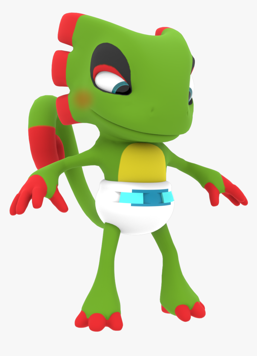 Padded Yooka - Yooka Laylee Yooka Blushing, HD Png Download