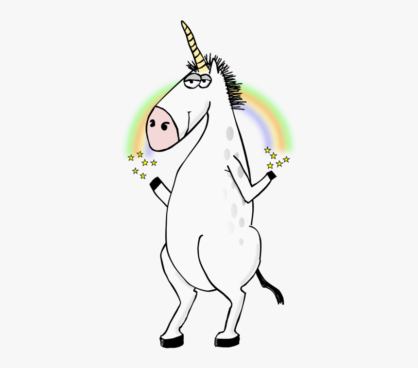 Cartoon Unicorn Standing Up, HD Png Download