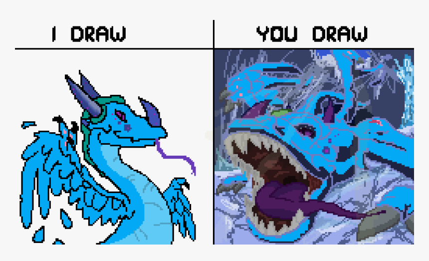 Draw A Ice Dragon, HD Png Download