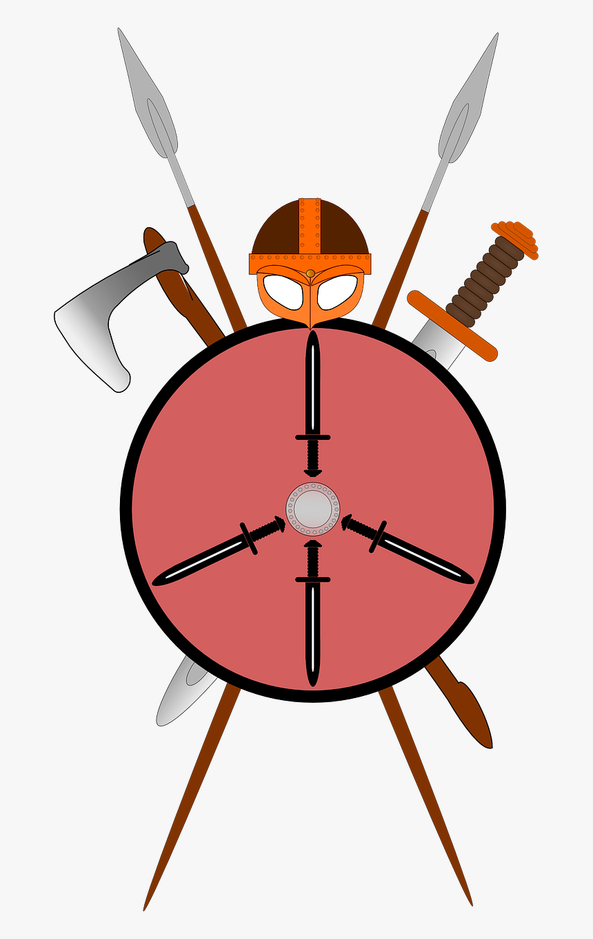 Sword Axe Shield Spear, HD Png Download