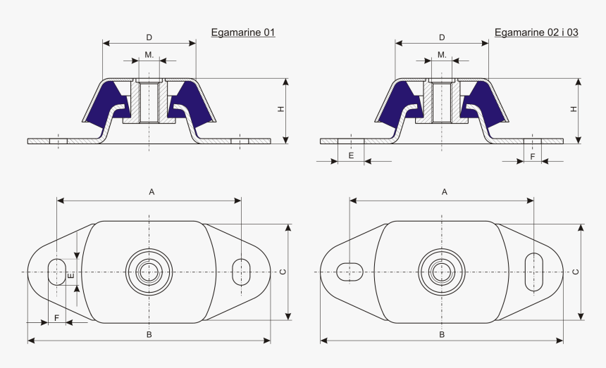 Ega marine Wibroizolator Egana - Wibroizolatory Egana, HD Png Download
