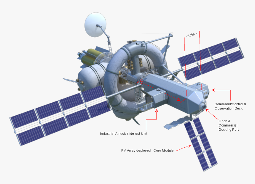 Nautilus-x Main Dimensions - Nautilus X Space Station, HD Png Download