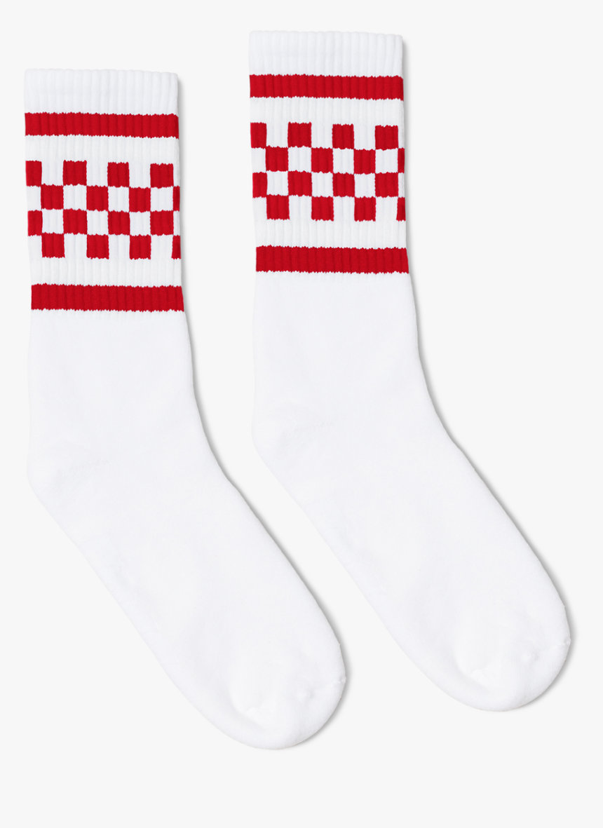 Socco Skate Socks - Red And White Checkered Socks, HD Png Download