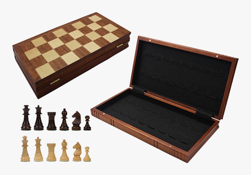 Wooden Checkers Board Game Backgammon Set - Chess Pieces, HD Png Download