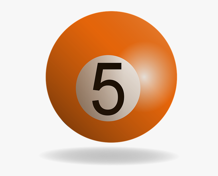 Numero 5 Bola De Billar, HD Png Download