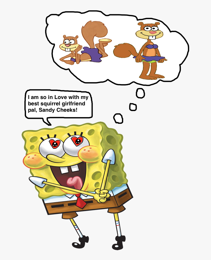 Sandy From Spongebob - Love Spongebob And Sandy, HD Png Download