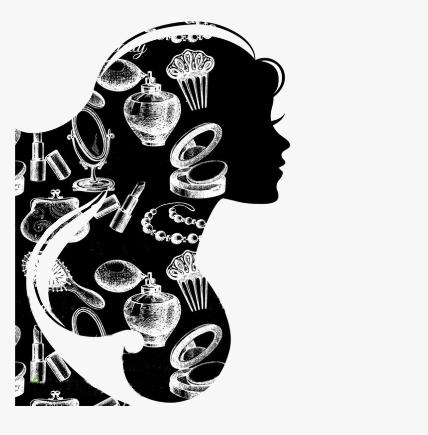 Cosmetics Beauty Parlour Silhouette Woman - Beauty Parlour Silhouette, HD Png Download
