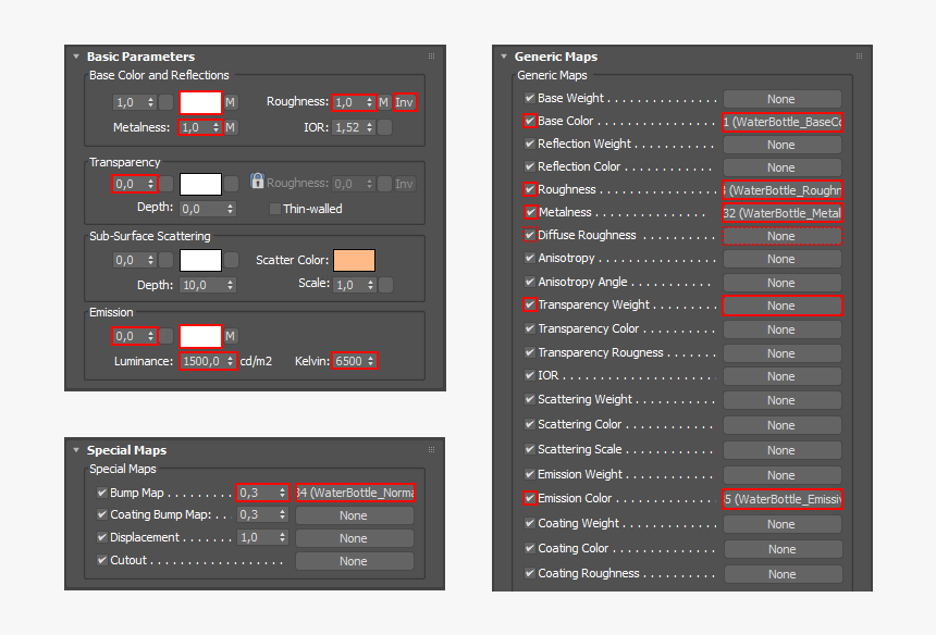 3ds Max Physical Material Parameters - Pbr Materials 3ds Max, HD Png Download