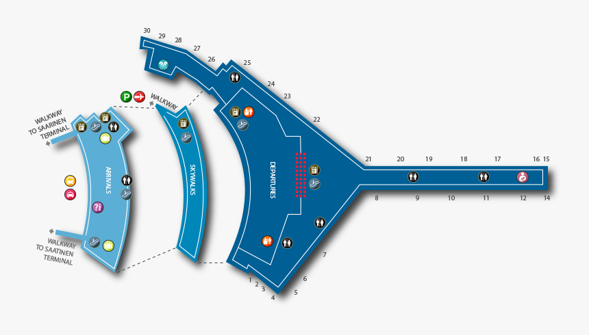 Jfk International Airport - Jfk Terminal 5 Map, HD Png Download