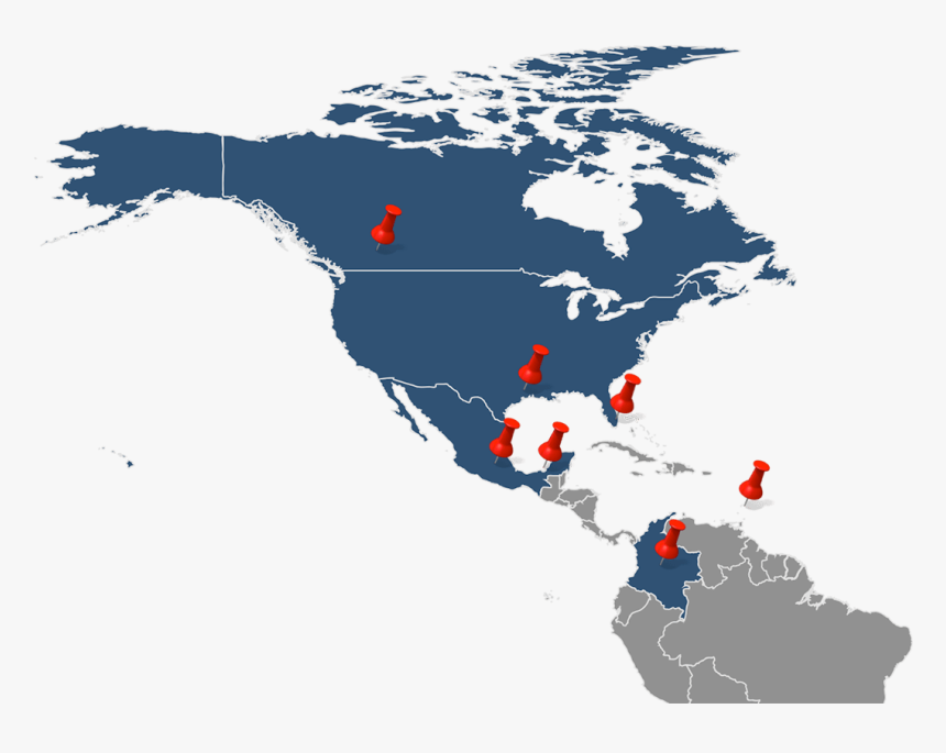 Map Latin Of States American Organization America Clipart - Mapa De América Png, Transparent Png