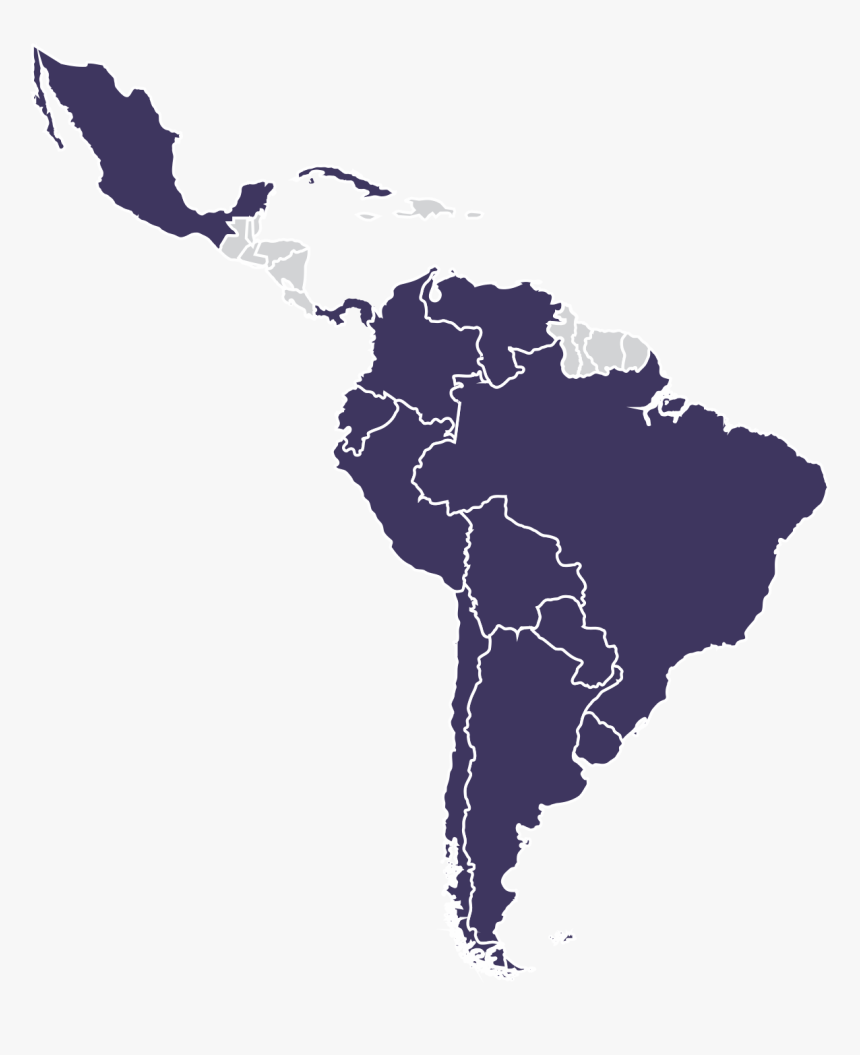 Latin American Integration Association - South America Map Grey, HD Png Download