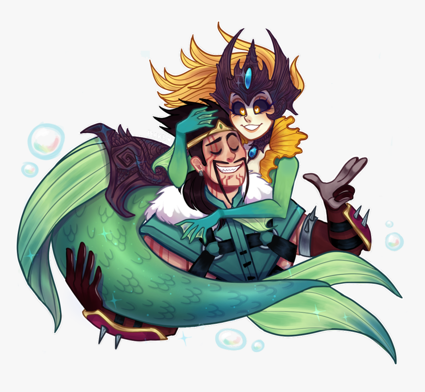 #leagueoflegends #fanart #nami #dravenpic - Draven Fanart, HD Png Download