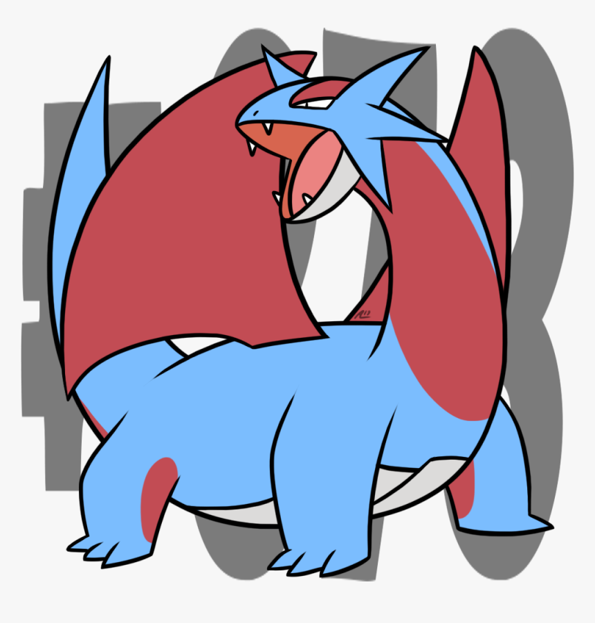 373 Salamence - Cartoon, HD Png Download
