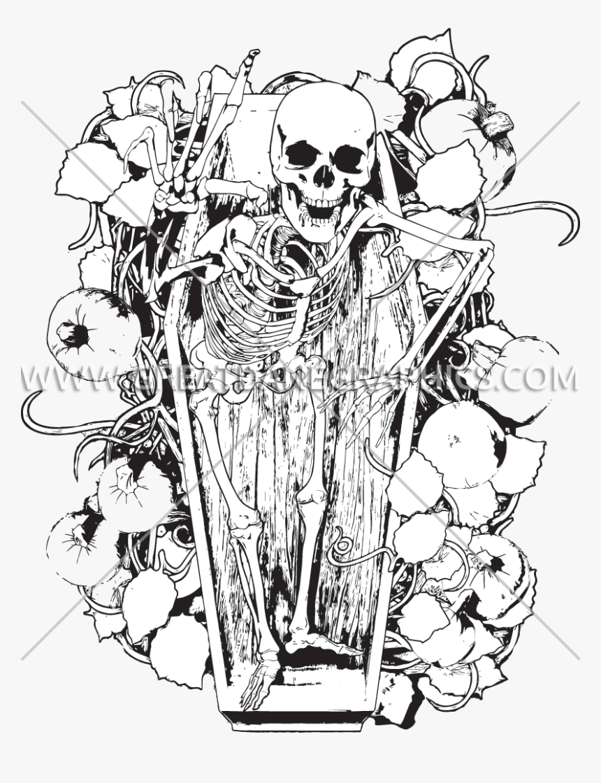 Coffin Clipart Closed Casket - Illustration, HD Png Download