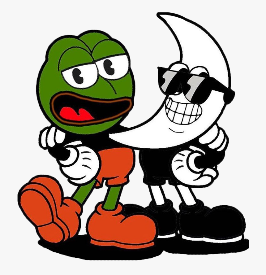 507kib, 750x808, Moonman - Cuphead And Mugman Drawing, HD Png Download