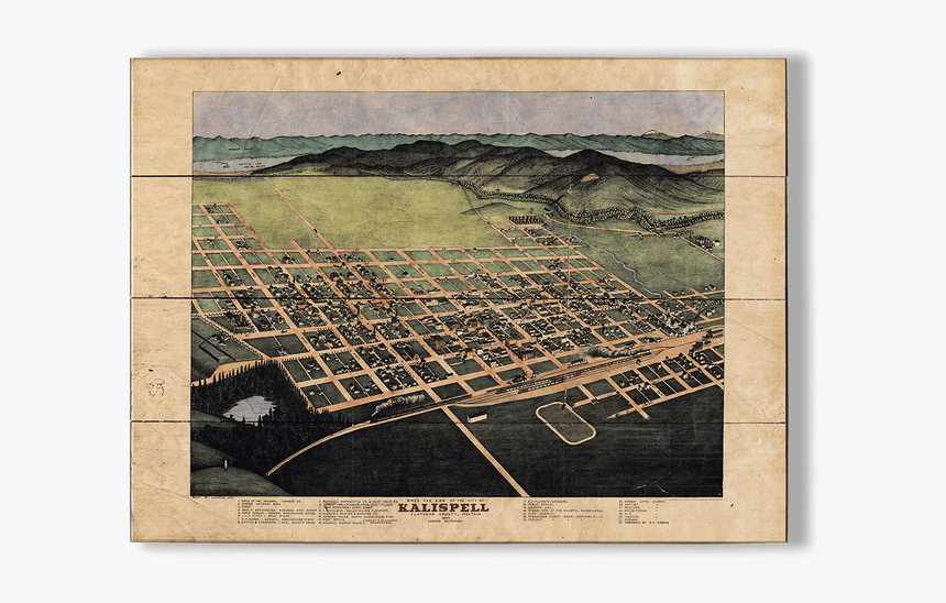 Old Maps Of Kalispell Montana, HD Png Download
