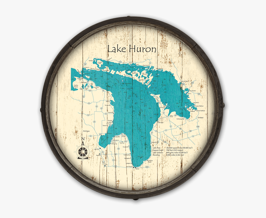 Map Of Michigan Lakes, HD Png Download