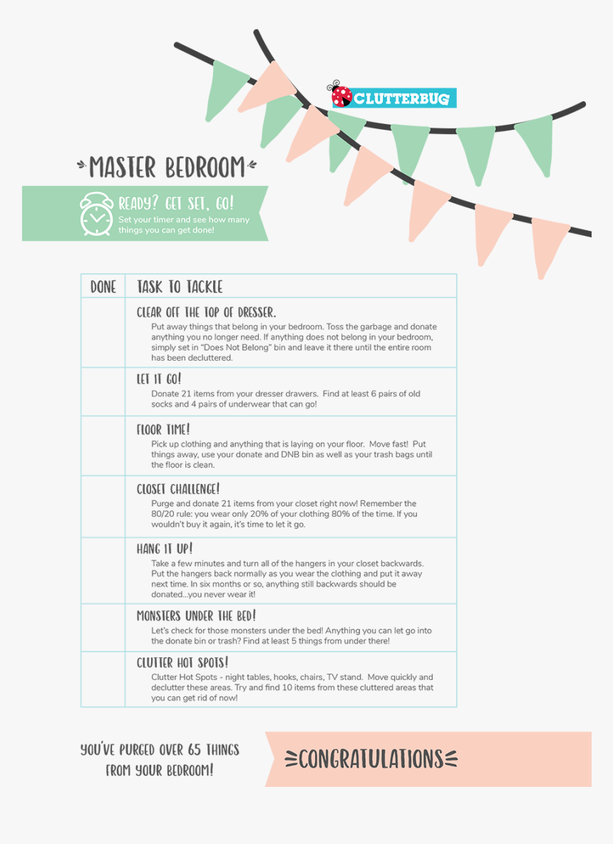 Cluttered Mess To Organized Success Workbook Declutter, HD Png Download