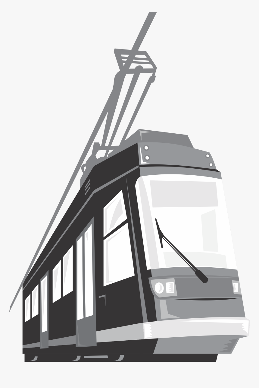 Modern Streetcar Tram Train Icon - Trolley, HD Png Download