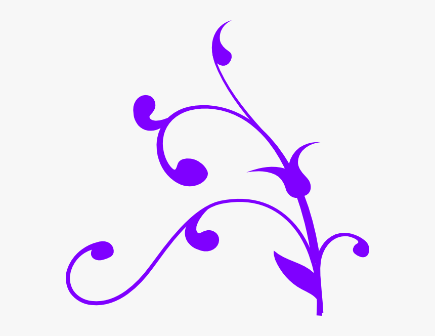 Purple Swirl Thing Clip - Tree Branch Clip Art, HD Png Download