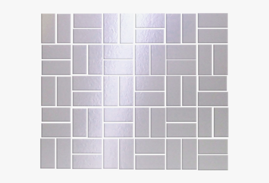 1 X 2 Inch Silver Mirrored Glass Tile In Basket Weave - Basket Weave 2 Tile, HD Png Download