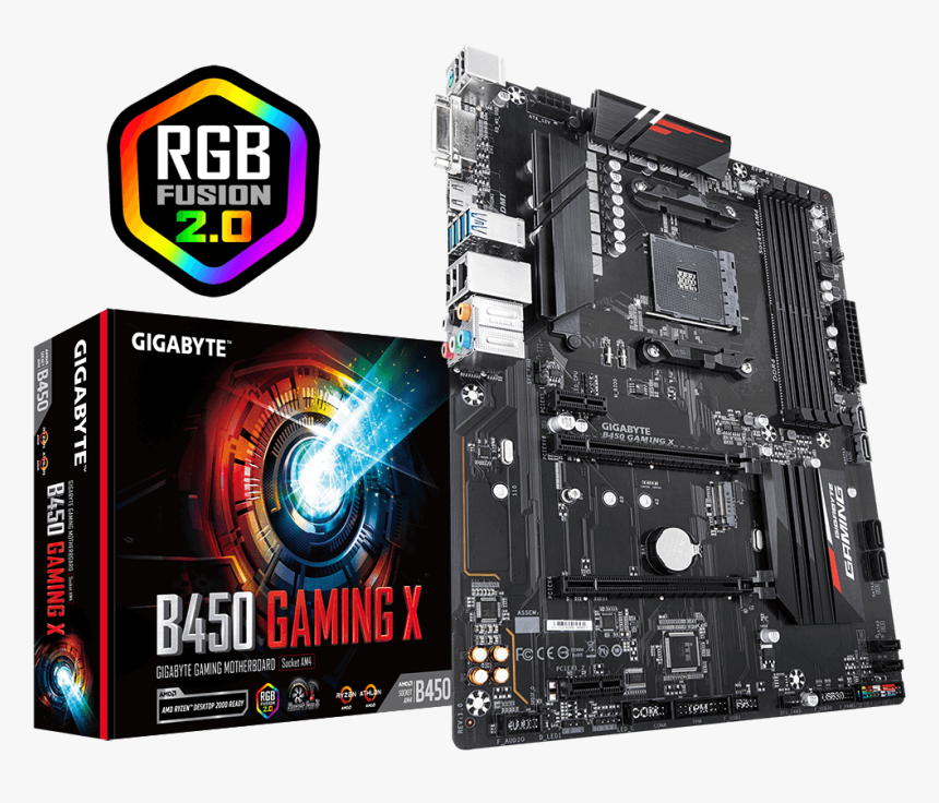 Gigabyte B450 Motherboard, HD Png Download
