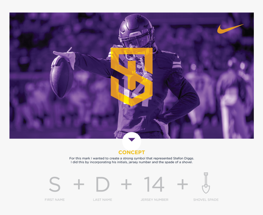 Stefon Diggs Logo On Student Show Png Minnesota Vikings, Transparent Png