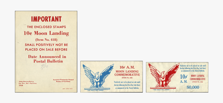 Post Office Notices Early Release Moon Landing Stamp - Poster, HD Png Download