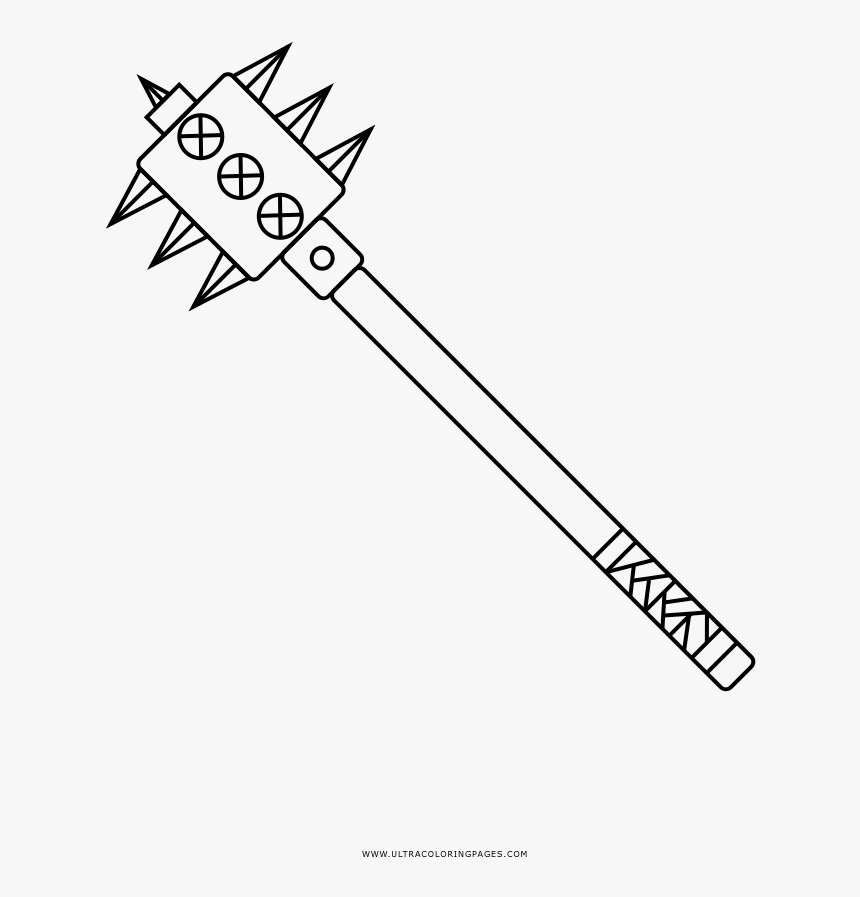 Mace Coloring Page - Marking Tools, HD Png Download
