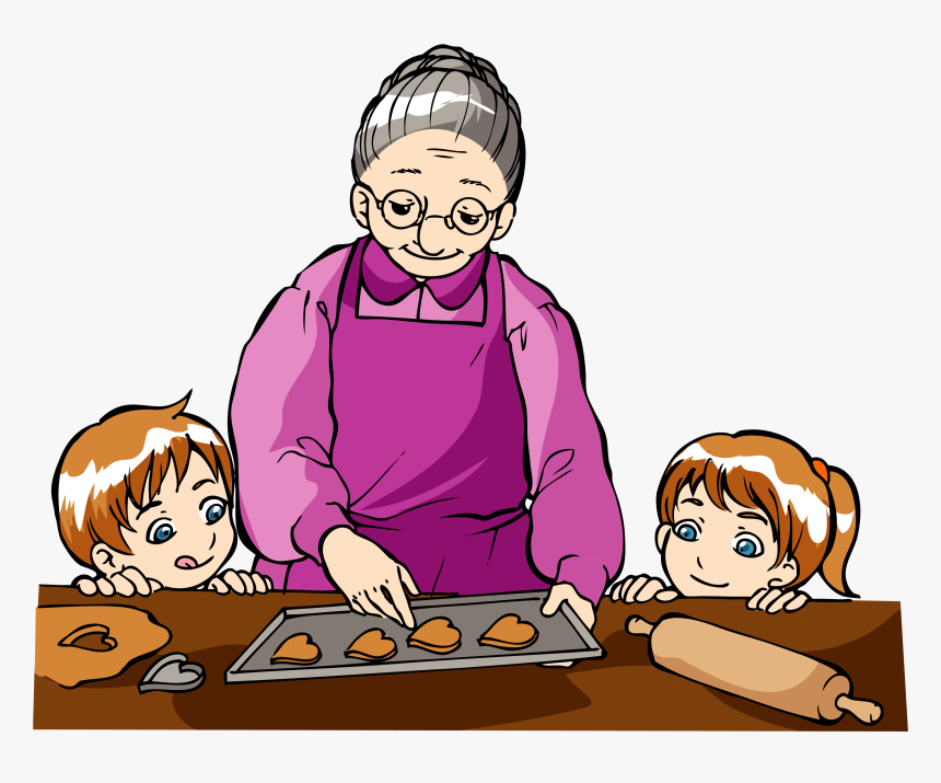 Baking With Grandma Clipart, HD Png Download