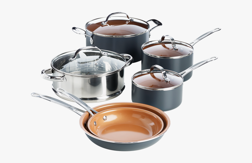 10pc Gotham Steel Cookware Set 
 Title 10pc Gotham - Stock Pot, HD Png Download