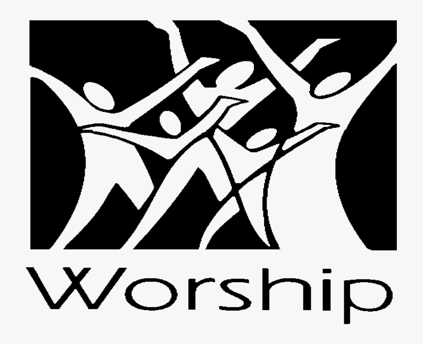 Pray Clipart Worship - Worship Graphic Design Black And White, HD Png Download