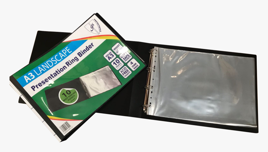 A3 Deluxe Landscape 4-d Ring Binder Folder File Art, HD Png Download