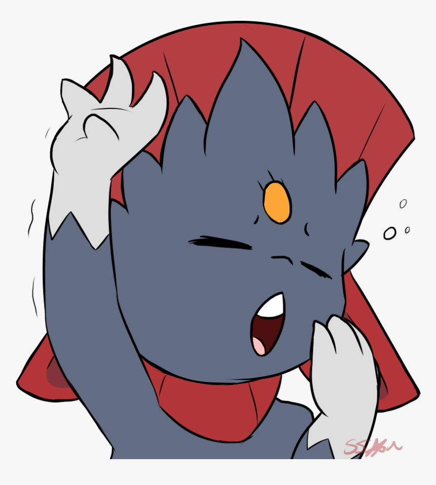 Yawning Weavile, HD Png Download