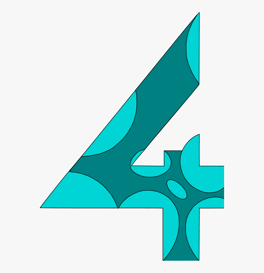 Abstract Animal Number 4 Clipart, HD Png Download
