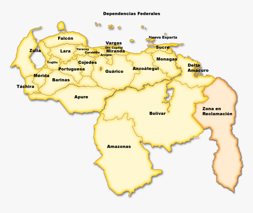 Mapa De Venezuela Png, Transparent Png