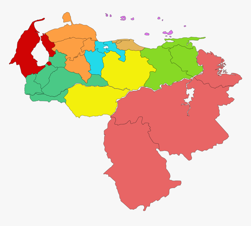 Mapa De Venezuela Png, Transparent Png