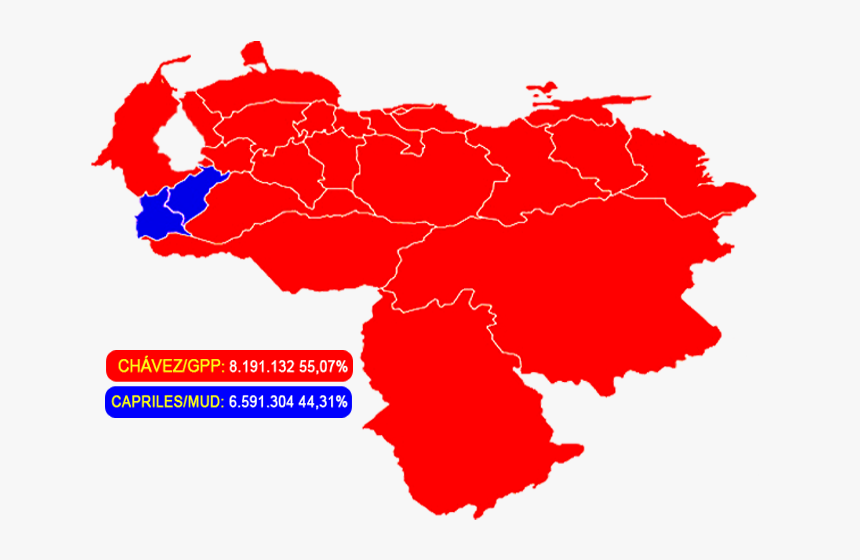 Mapa Electoral Venezuela Presidenciales 2012, HD Png Download