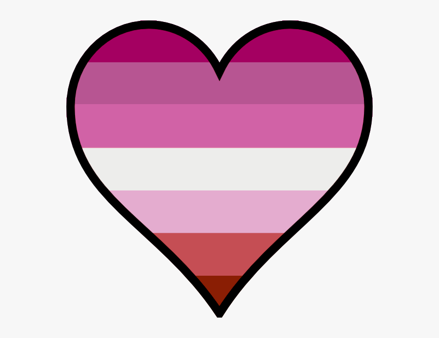 Heart Lesbian Pride, HD Png Download